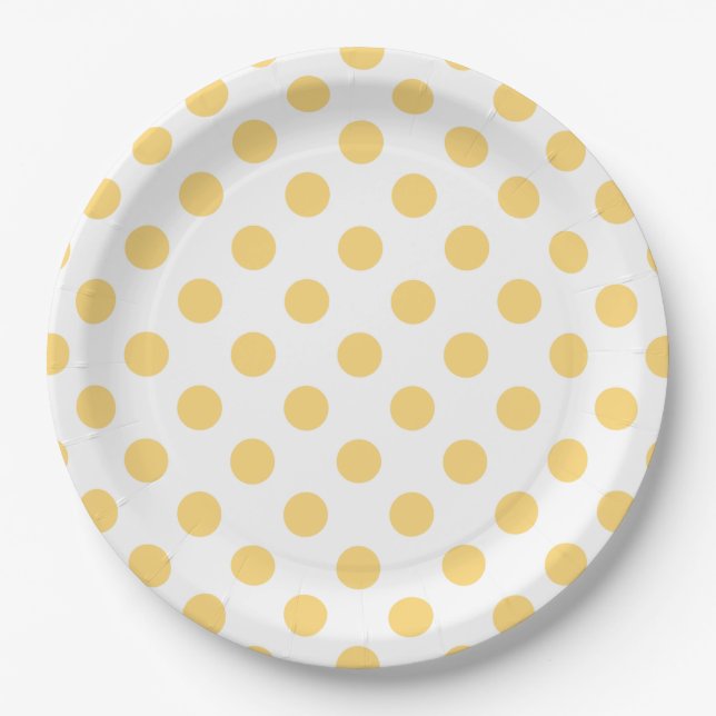 Yellow polkadots paper plates (Front)
