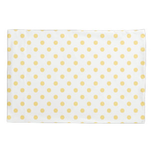 Yellow Polkadots Pattern Pair of Pillowcases