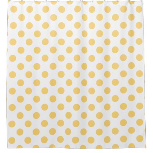 Yellow polkadots shower curtain