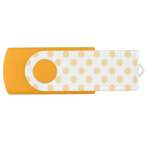Yellow polkadots USB flash drive