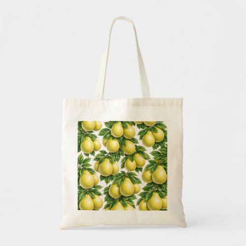 Yellow Pomelo Citrus Botanical Tote Bag
