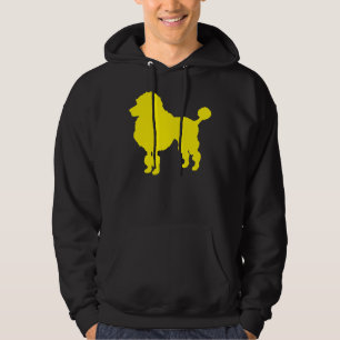 Yellow Poodle Dog Silhouette Hoodie