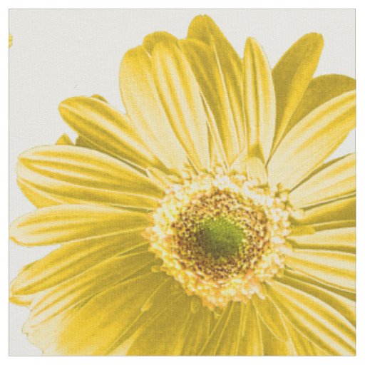 Yellow Pop Daisy Pattern Fabric