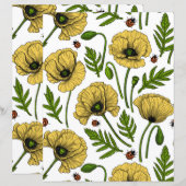 Yellow poppies and ladybugs (Front/Back)