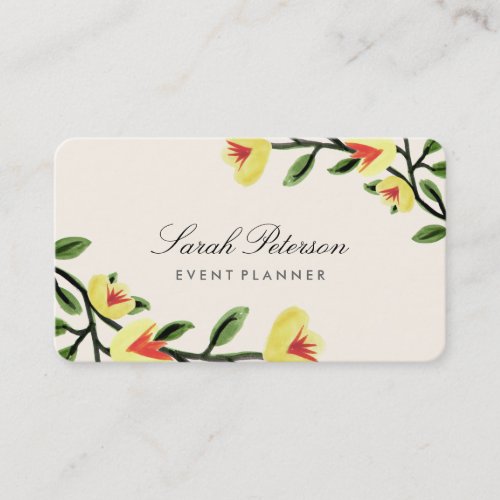 Yellow Poppies Business Card