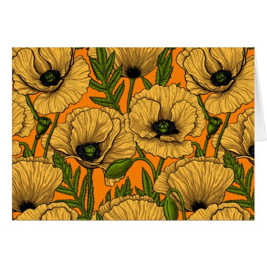 Yellow poppies cards (Front Horizontal)