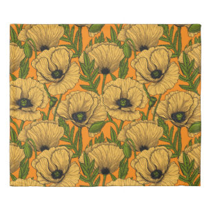 Yellow poppies duvet cover