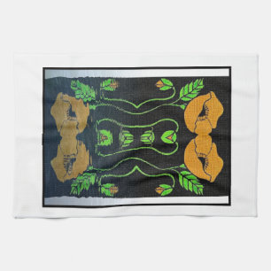 Yellow Poppies Kitchen Towel
