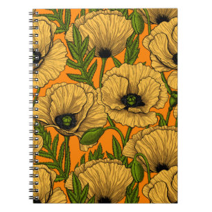 Yellow poppies notebook