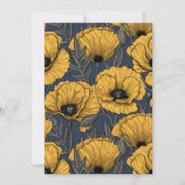 Yellow poppies on navy (Front)