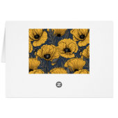Yellow poppies on navy (Back Horizontal)
