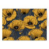 Yellow poppies on navy (Front Horizontal)