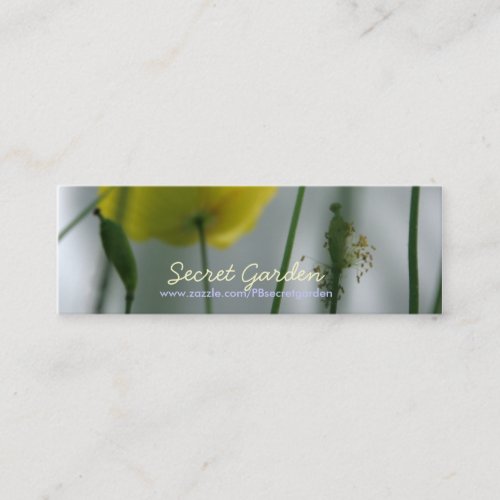 Yellow Poppies Shade 3 Mini Business Cards