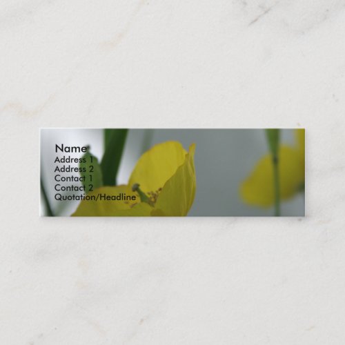 Yellow Poppies Shade 6 Business cards