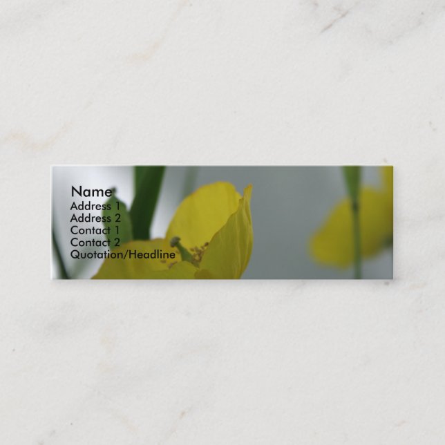 Yellow Poppies Shade 6 Business cards (Front)