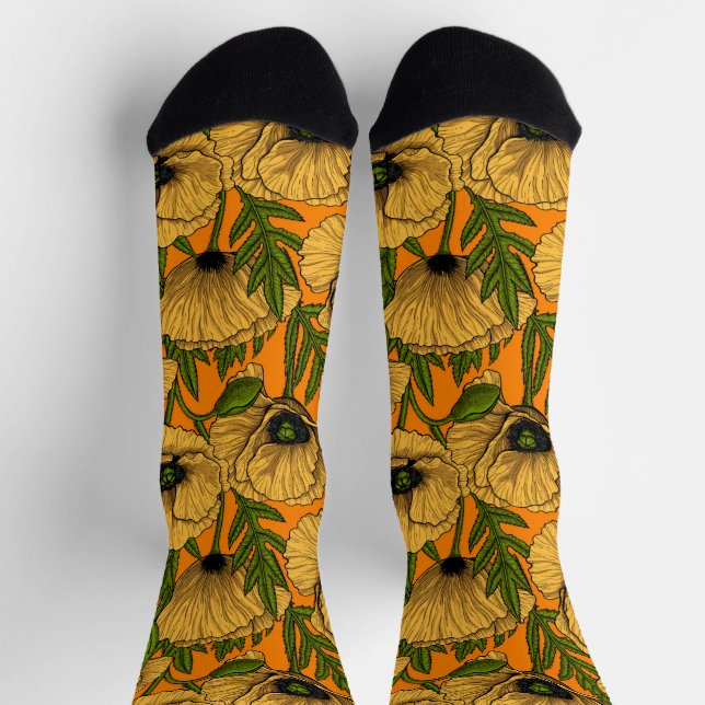 Yellow poppies socks (Top)