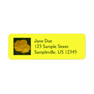 Yellow Poppy Alaskan Wildflower Floral Label