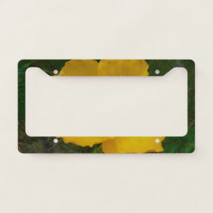 Yellow Poppy Alaskan Wildflower Floral License Plate Frame