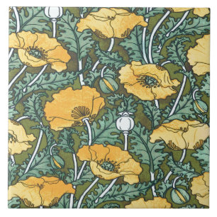 Yellow Poppy Ceramic Tile