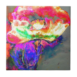 Yellow Poppy Ceramic Tile