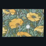 Yellow Poppy Kitchen Towel<br><div class="desc">A pretty art nouveau poppy design, given a new lease of life, and now available on many Zazzle products. If you can't see the one you want witht his design, please ask, we're so happy to help</div>