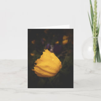 Yellow poppy note card