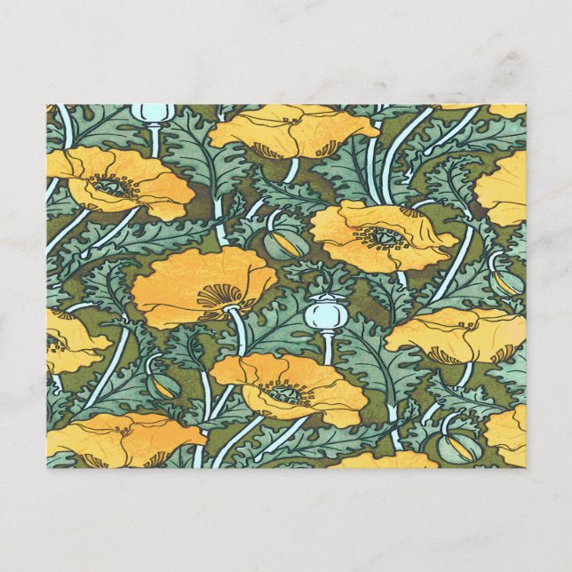 Yellow Poppy Postcard (Front)