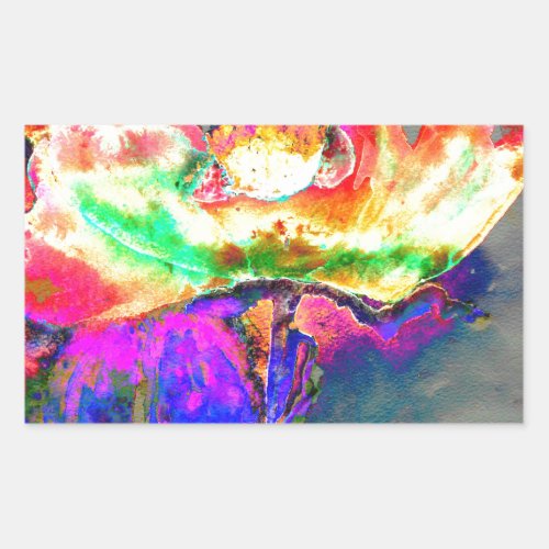 Yellow Poppy Rectangular Sticker