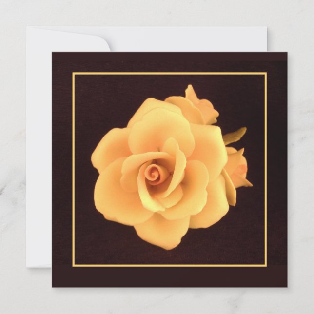 Yellow Porcelain Rose 2004 Photo Hi-Def Print Card (Front)