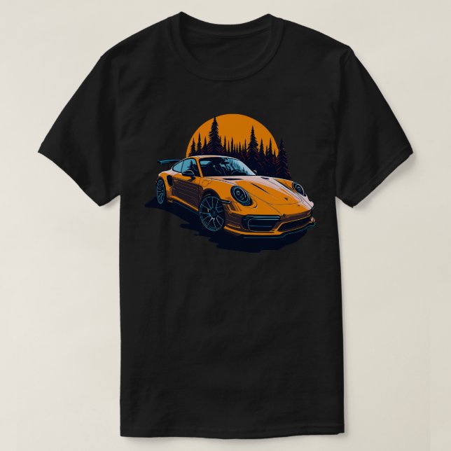 Yellow Porsche 911 turbo s T-Shirt (Design Front)
