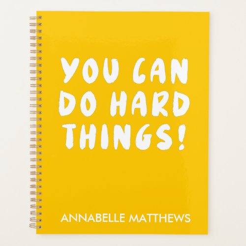 Yellow Positive Inspirational Quote   Planner