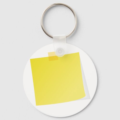 Yellow Post It Note Keychain