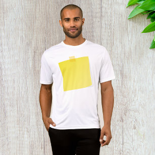 Yellow Post It Note Mens Active Tee