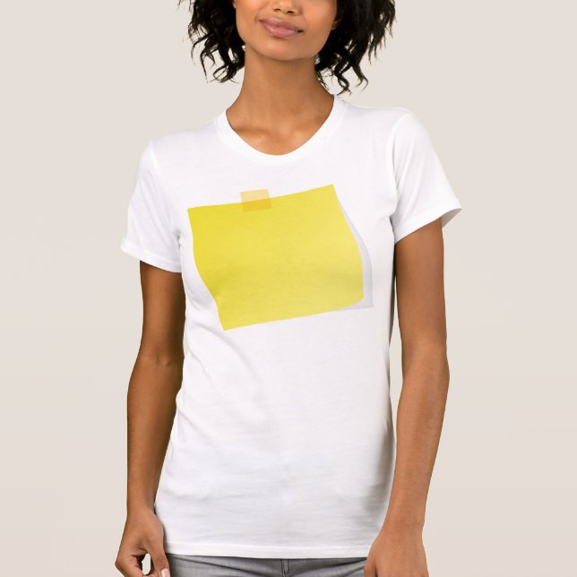 Yellow Post It Note Womens T-Shirt (Front)
