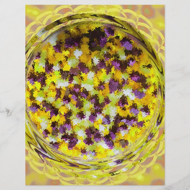 Yellow Potpourri Bulk Scrapbook Paper Pages (Front)