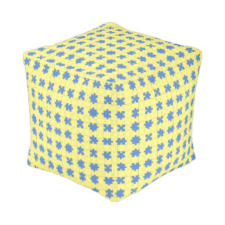 Yellow pouf