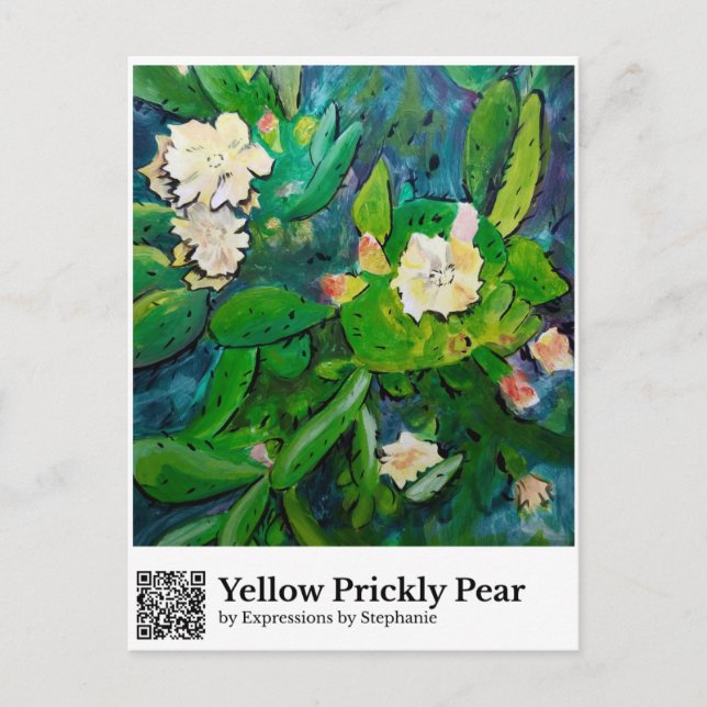 Yellow Prickly Pear Postcard (Front)