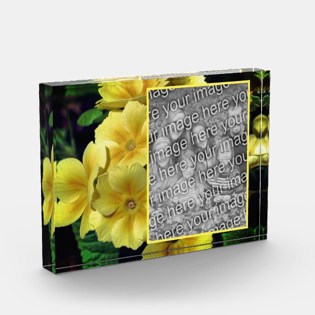Yellow Primrose Flowers Create Your Own  Photo Block (Left)