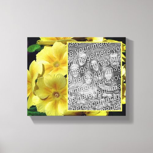 Yellow Primrose Flowers Create Your Own Photo  Canvas Print