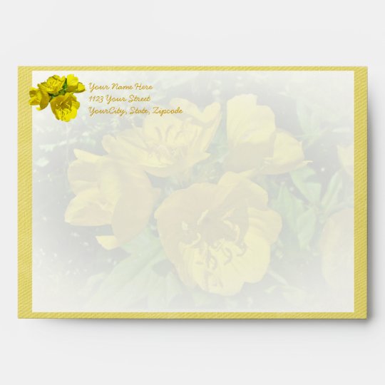 Yellow Primroses - Sundrops Envelope
