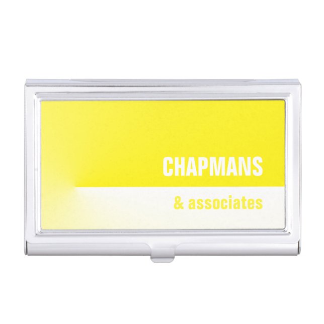 Yellow Pro Case For Business Cards (Front)