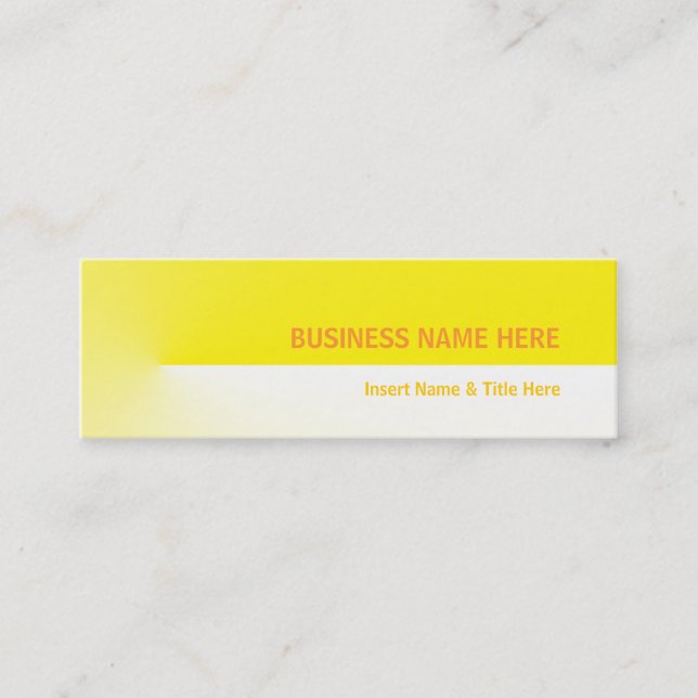 Yellow Pro Mini Business Card (Front)