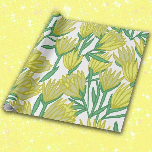 Yellow Protea Design All Occasion Wrapping Paper