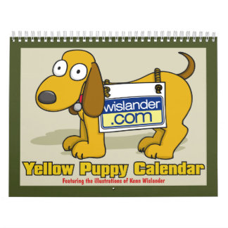 Yellow Puppy Calender 2012 Calendar