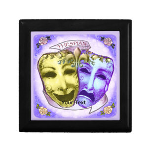 Yellow Purple Actor Masks Gift Box