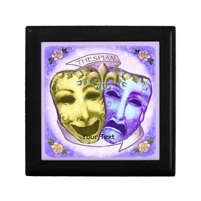 Yellow Purple Actor Masks Gift Box (Front)