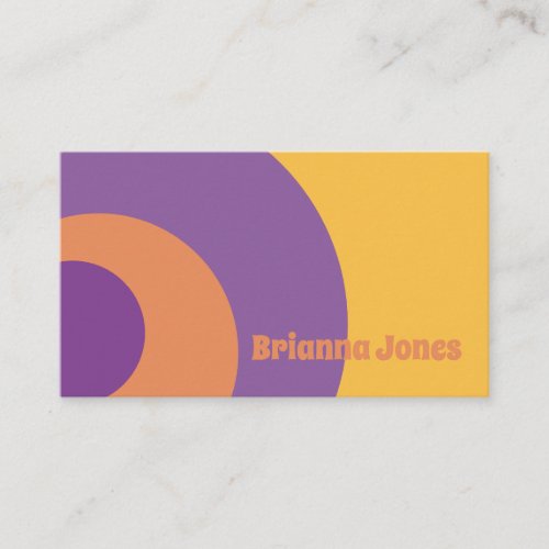 Yellow Purple and Orange Business Card