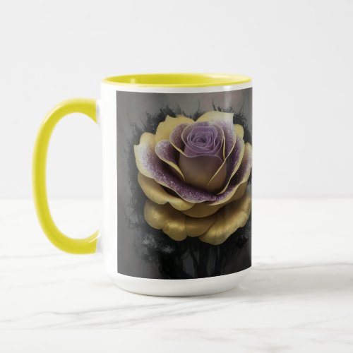Yellow Purple Ash Rose Mug