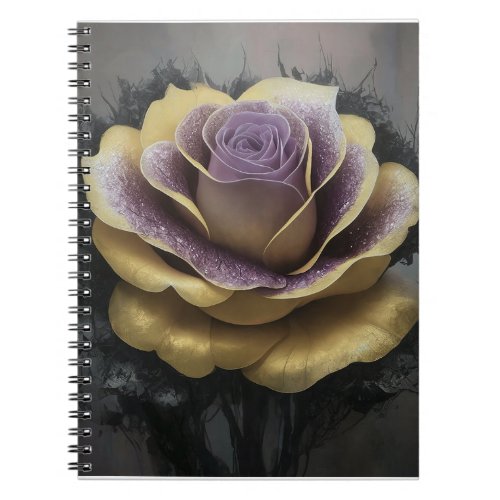 Yellow Purple Ash Rose Notebook