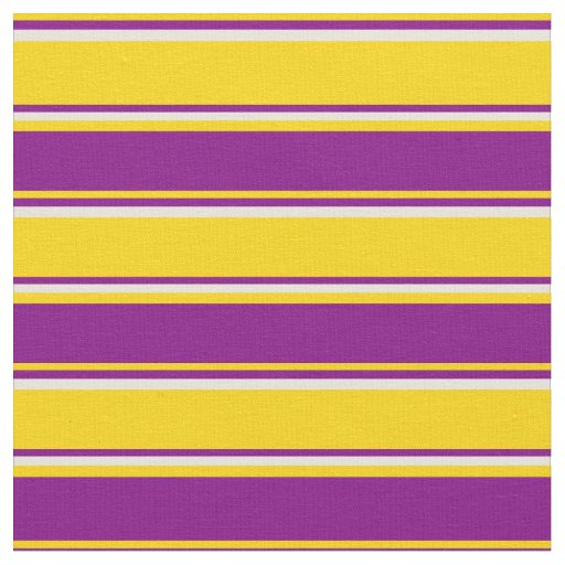 Yellow, Purple & Beige Striped/Lined Pattern Fabric
